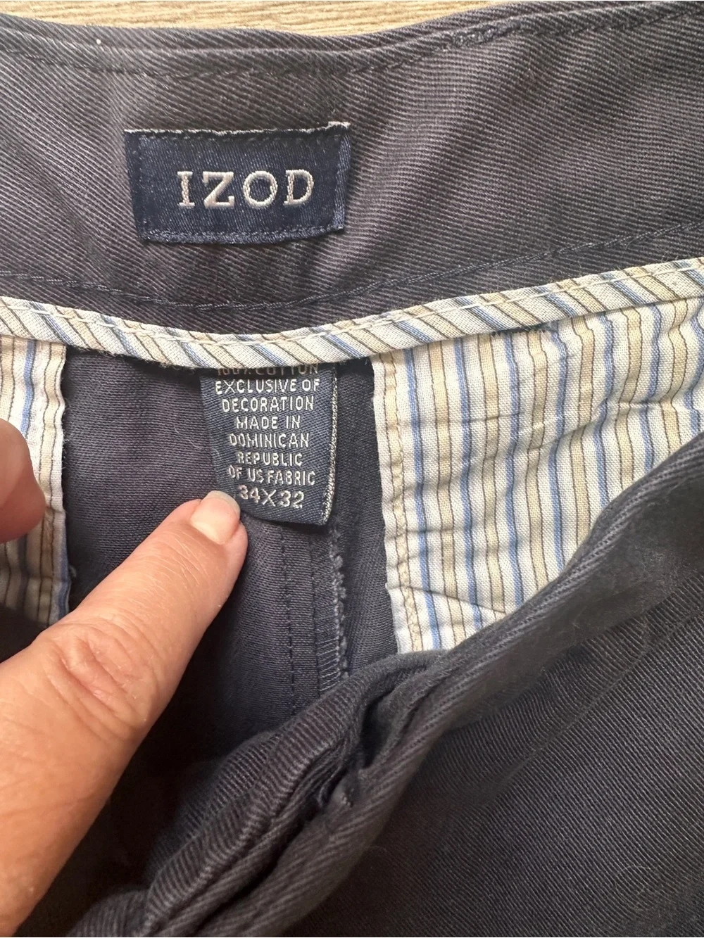 Izod‎ Men’s Navy Chinos Straight Leg